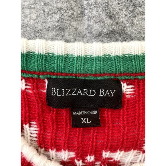 Christmas Sweater Black Santa Funny Unisex XL Blizzard Bay Xmas Colorful Knit - Picture 7 of 7